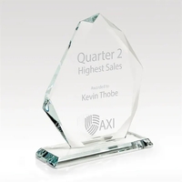 6 1/4" x 7 1/2" x 2 1/4" glass award with... from ASI 93986...