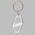 1/8" Vintage Etched Acrylic Motel Keychain Hotel Key Tag