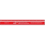 Clear Plastic 12" Ruler Flexible Copolyester Spot Color