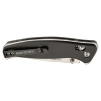 This handy folding knife features a black aluminum handle and stainless......
