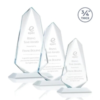 An exquisite 0.75" thick Starfire Crystal award that features stellar...