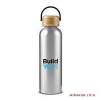 Aluminum Water Bottle with Bamboo Lid 24 oz.... from ASI 89971 Stuff A Mug