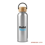 Aluminum Bottle with Bamboo Lid 24 oz.