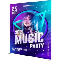 6.6'w x 6.6'h Lightbox Display, interior LED lights, aluminum frame, full......