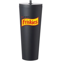 24oz Plastic tumbler with screw-on lid and straw... from ASI 80060 VisionUSA
