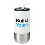 Stainless Steel 16 oz Tumbler with Straw