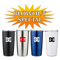 20 Oz. vacuum insulated tumbler features stainless steel construction and...