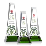 Rustern Obelisk VividPrint™ Award on Base - Green