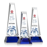 Rustern Obelisk VividPrint™ Award on Base - Blue