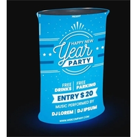 27"wx16" x 37"h Lighted Pop-Up Podium/Table, LED lights, hydraulic springs,...