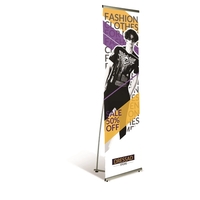 23"w x 79"h L-Shape Banner Display, aluminum frame, full color full... from...