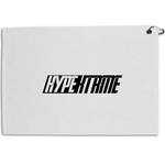 24" x 15" White Weekender Flat Hem Golf Towel