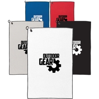 26" x 16" waffle weave golf towel with standard grommet and... from ASI 39552...