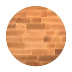 Professional Maple End Grain Cutting Board 12" R x 2"