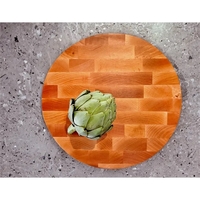 Professional Cherry End Grain Cutting Board 12" R x 2"