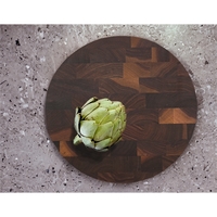 Professional Round Walnut End Grain Cutting Board 12" R x 2".... from ASI...