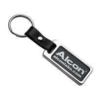 Metal Leather Keychain