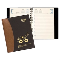 Refillable, wire bound daily diary with Carriage vinyl cover.... from ASI...