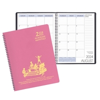 Wire bound academic monthly desk planner with twilight cover.... from ASI...