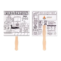 8" x 8" fire safety hand fan with a handle.... from ASI 98360 WOWLine / WOWLine®