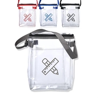 4.5" x 8" x 10.24" transparent lunch bag with adjustable carry... from ASI...