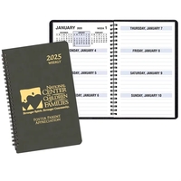 Wire-bound, large bold print weekly desk planner with Canyon cover.... from...