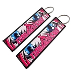 Full Color Fabric Keychain with Metal Ring