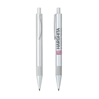 Solid brass barrel ballpoint pen with textured grip.... from ASI 31517 Admart...