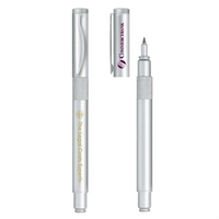 Solid brass barrel rollerball pen with textured grip.... from ASI 31517...