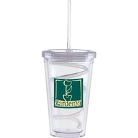 16 oz Carnival cups-color curly straw, clear lid. Double walled. BPA... from...