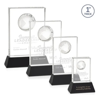 Ambassador Globe Award on Base - Black