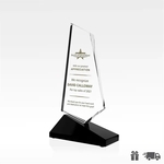 Crystal Award - Slanted Black Base - Cryptic