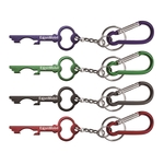 Key Shaped Aluminum Bottle Opener with Keychain & Carabiner