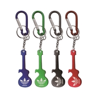 Guitar Shaped Bottle Opener with Key Chain & Carabiner