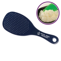 Translucent colored rice paddle kitchen tool with pad printed graphics.......