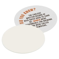 4" Pulpboard Circle Coaster (Full Color on 1 Side)