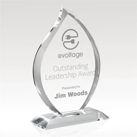 Flare shaped award made of optical crystal; offered in two sizes.... from ASI...