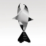 Zenith Award - Stainless Steel Sculpture, Black Marble Base