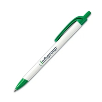Stylish retractable ballpoint pen with bright trim in bold colors.... from...