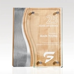 Trio Wave - Metal, Wood, and Glass Plaque