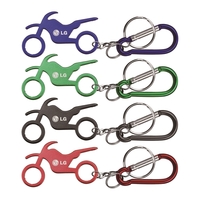 Motorbike shape bottle opener with keychain and carabineer.... from ASI 74585...
