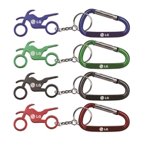 Motorbike shape bottle opener with keychain and carabineer.... from ASI 74585...