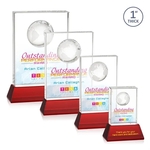 Ambassador VividPrint™ Award on Base - Red