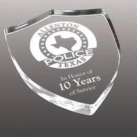 Paperweight made of 1/2" clear acrylic with etched graphics.... from ASI...