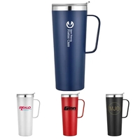 28 oz. Travel Stainless Insulated w/ Lid & Handle, Keeps Hot