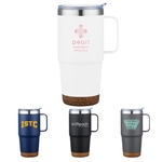 24oz.Travel Stainless Insulated w/ Lid & Handle, Spill-proof