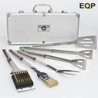 Five-piece BBQ tool set made of stainless steel that's perfect for... from...