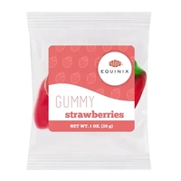 1oz bag of gummy strawberries.... from ASI 71685 Midnite Snax®