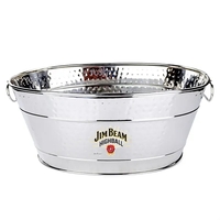 Stainless steel, oval, hammered beverage tub with 15 quart capacity. ... from...