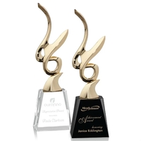 Tatiana Award - Gold with clear or black base 12.25"... from ASI 84592 St...